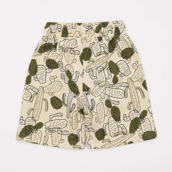 07762044-40 Шорты из футера для мальчика бежевый-зеленый для мальчики бежевый + зеленый фото №2