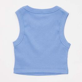 07854054-40 Майка-топ в рубчик для девочки голубой для девочки голубой фото №2