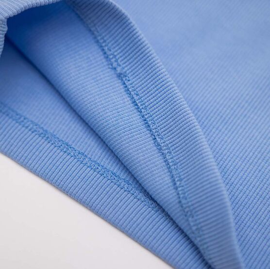 07854054-40 Майка-топ в рубчик для девочки голубой для девочки голубой фото №4