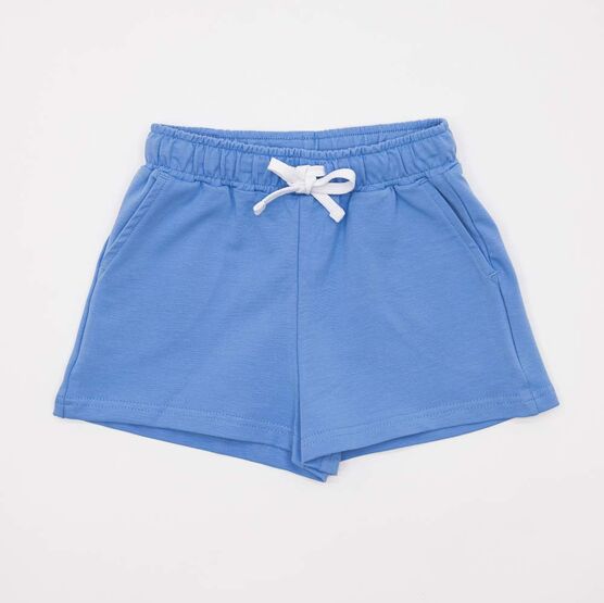 07862122-40 Укороченные шорты для девочки голубой для девочки голубой