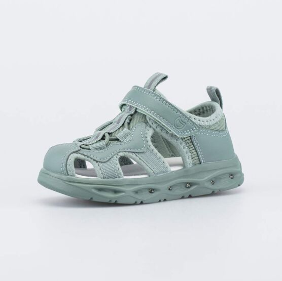 324080-73 Детские открытые кроссовки с LED для мальчики оливковый