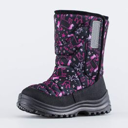 264007-49 Сапожки-дутики с липучкой для девочки разноцветный