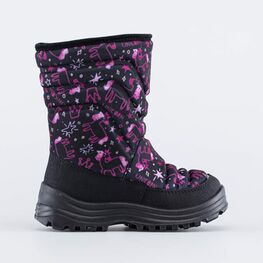 464050-40 Сапожки-дутики для девочки на липучке для девочки черный фото №2