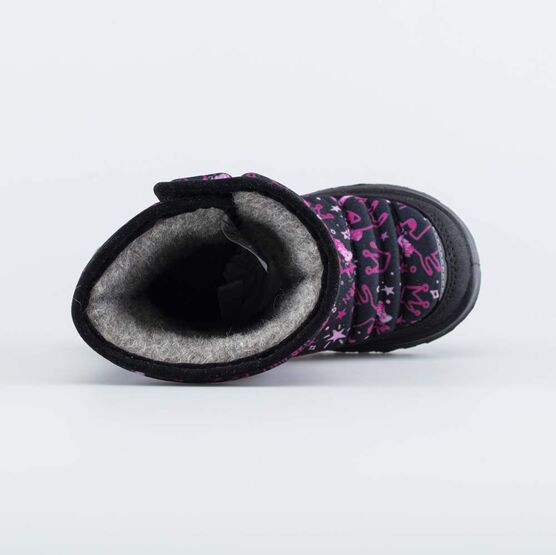 464050-40 Сапожки-дутики для девочки на липучке для девочки черный фото №4