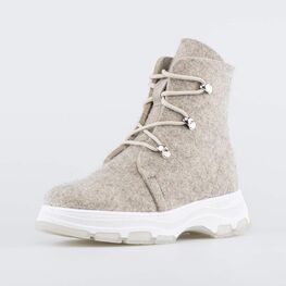 857006-02 Женские ботинки из войлока для девочки бежевый