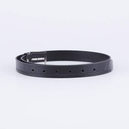 03704028-31 Ремень кожаный черный с тиснением Колосок для мальчики черный фото №2