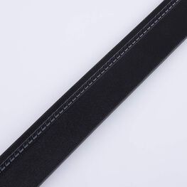 03704028-31 Ремень кожаный черный с тиснением Колосок для мальчики черный фото №4