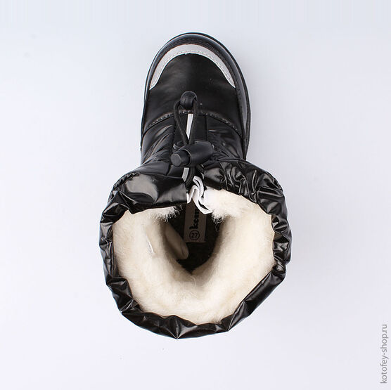 464921-41 Мембранные сапожки для девочки черный фото №4