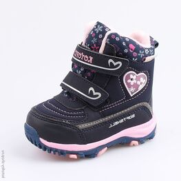 254952-42 Мембранные ботинки с LED-подсветкой для девочки син-фук