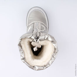 464921-42 Мембранные сапожки для девочки серебрист. фото №4