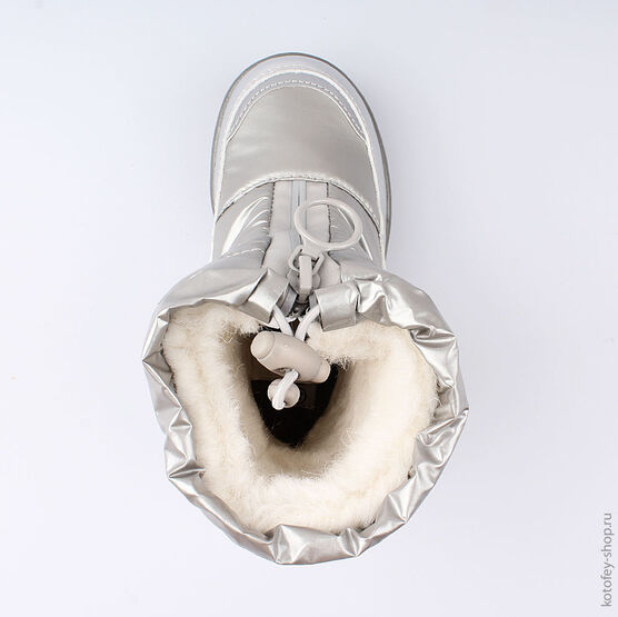 464921-42 Мембранные сапожки для девочки серебрист. фото №4