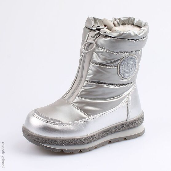 464921-42 Мембранные сапожки для девочки серебрист.
