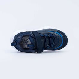 344294-72 Кроссовки из натуральной кожи с текстильными вставками для мальчики светло-синий фото №4