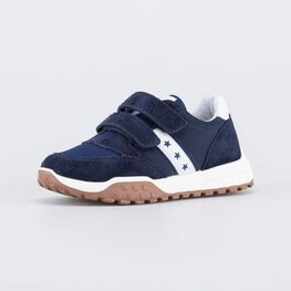 644455-14 Кроссовки на липучках Три звезды для мальчики синий