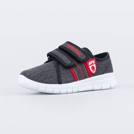 431133-14 Хлопковые туфли для мальчика для мальчики черно-красный