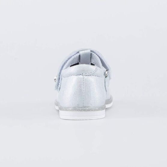 132168-21 Нарядные туфли для девочки серебристый фото №5