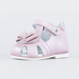 022130-23 Босоножки для девочки кожаные для девочки розовый