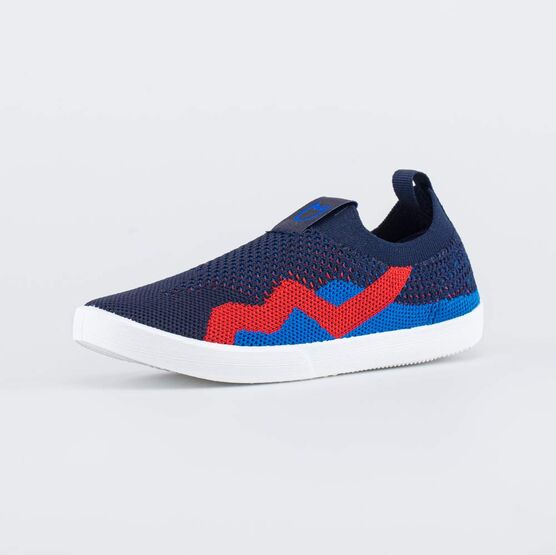 731143-12 Кеды из вязаного текстиля для подростка для мальчики син-кра