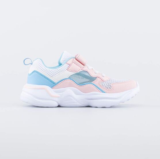644350-12 Кроссовки с прозрачными вставками для девочки персиковый фото №2