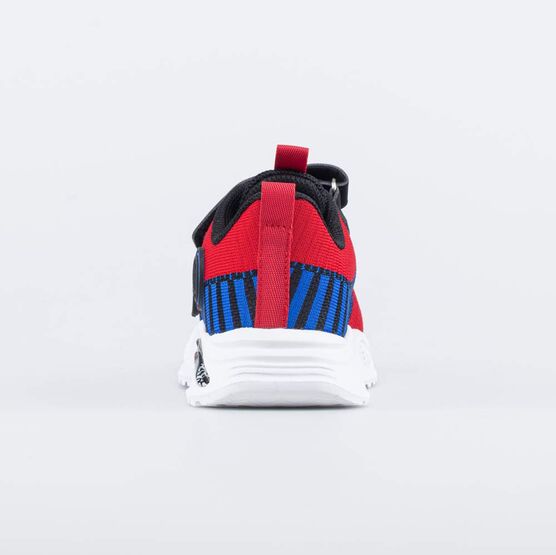 644389-11 Текстильные кроссовки на липучке для мальчики черный + красный фото №5