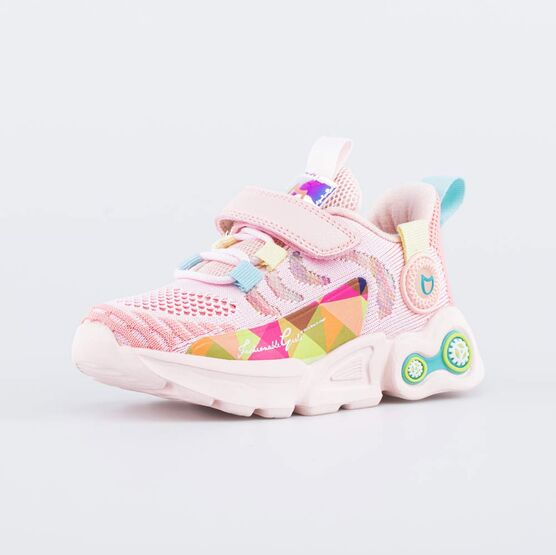 344399-11 Кроссовки из вязаного текстиля для девочки для девочки розовый