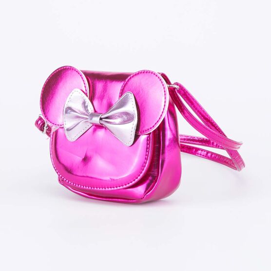 02802298-41 Сумка на плечо Мышка с бантом для девочки розовый, фуксия фото №2