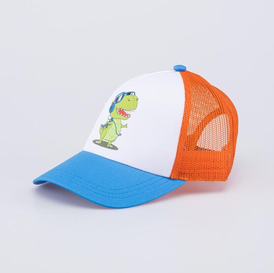 07709115-40 Кепка-бейсболка с сеточкой Динозавр для мальчики разноцветный