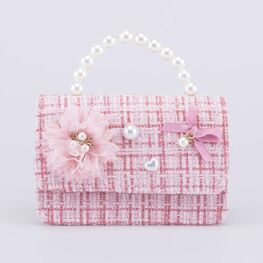 02802372-40 Твидовая сумка кросс-боди детская розовый для девочки розовый
