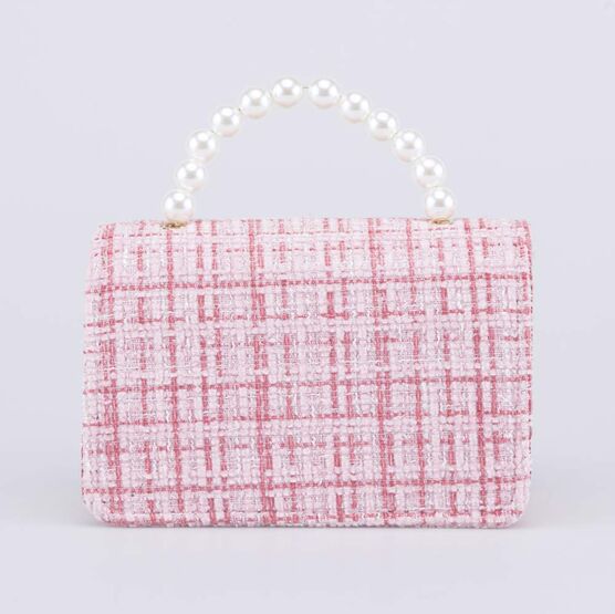 02802372-40 Твидовая сумка кросс-боди детская розовый для девочки розовый фото №3