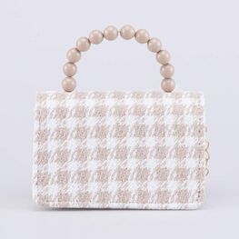 02802379-40 Твидовая сумка кросс-боди детская бежевый для девочки бежевый фото №3