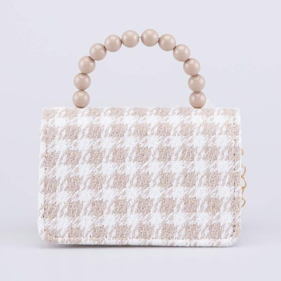 02802379-40 Твидовая сумка кросс-боди детская бежевый для девочки бежевый фото №3