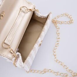 02802379-40 Твидовая сумка кросс-боди детская бежевый для девочки бежевый фото №4