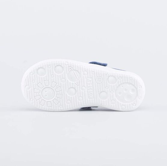 231209-12 Текстильные туфли Бабочка для девочки голубой фото №3