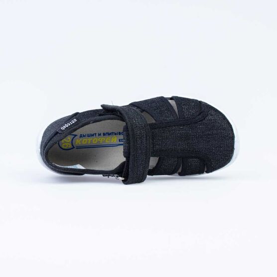 421044-11 Сандалии текстильные для мальчика для мальчики черный фото №4