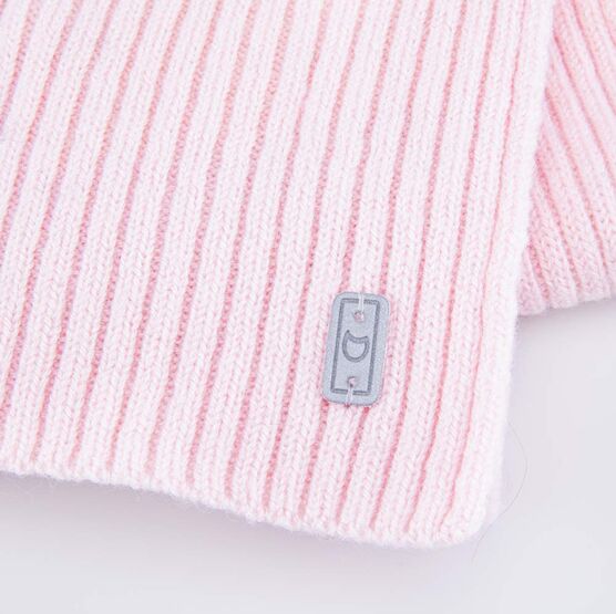 07812105-20 Шарф из шерсти мериноса детский светло-розовый для девочки светло-розовый фото №3