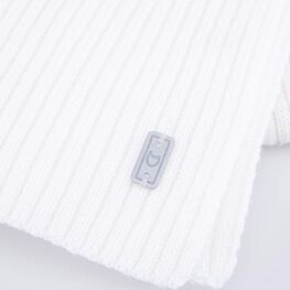 07812108-20 Шарф из шерсти мериноса детский белый для девочки белый фото №3