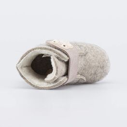 007014-40 Войлочные пинетки для девочки Котик для девочки бежевый фото №4