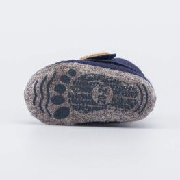 007014-49 Войлочные пинетки для мальчика Мишка для мальчики синий фото №3