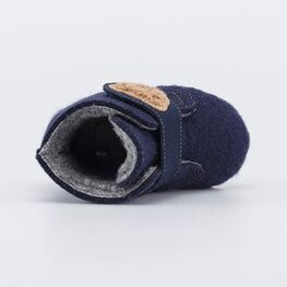 007014-49 Войлочные пинетки для мальчика Мишка для мальчики синий фото №4