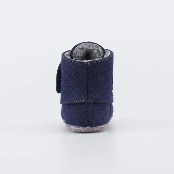 007014-49 Войлочные пинетки для мальчика Мишка для мальчики синий фото №5