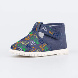 131204-11 Текстильная обувь Волшебная Африка для мальчики синий