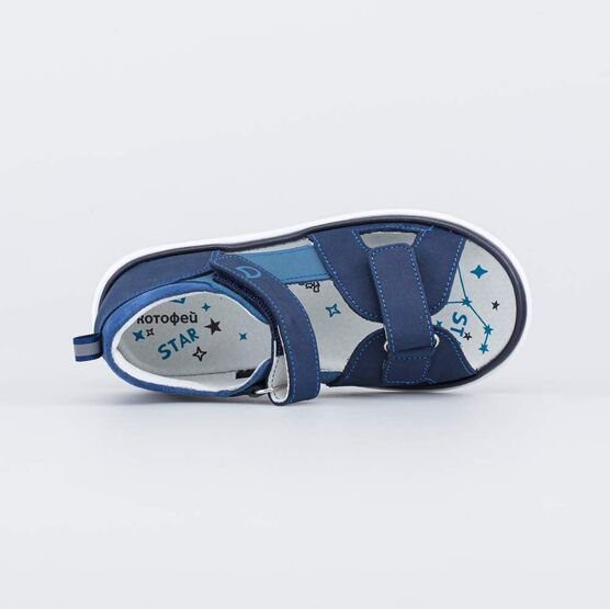 322177-21 Кожаные сандалии для мальчика для мальчики синий фото №4