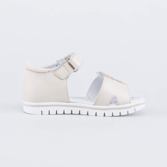 322185-22 Кожаные босоножки для девочки Бабочка для девочки бежевый фото №2