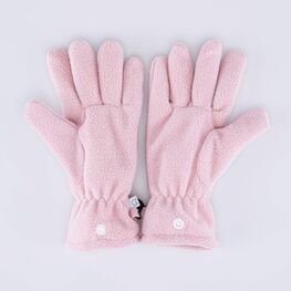 07822250-01 Флисовые перчатки двухслойные розовый для девочки розовый фото №2