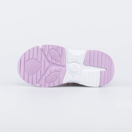 344441-15 Кожаные кроссовки с липучками для девочки роз-сир фото №3