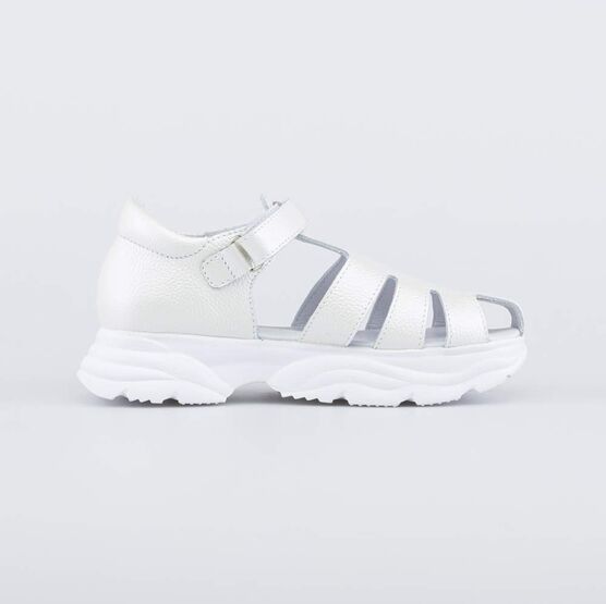 622516-22 Сандалии из натуральной кожи для девочки серебрист. фото №2