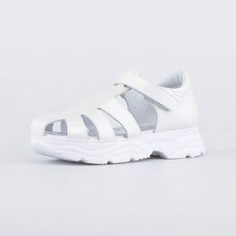 622516-22 Сандалии из натуральной кожи для девочки серебрист.