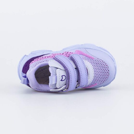 344449-13 Кроссовки на липучках для девочки для девочки сиреневый фото №4