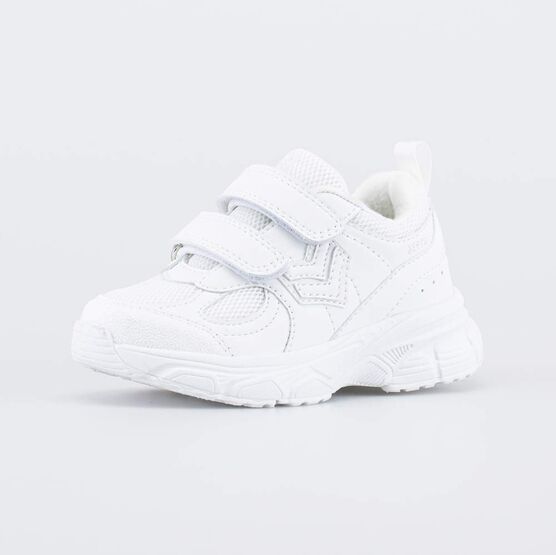 644448-11 Белые кроссовки на липучках для девочки белый
