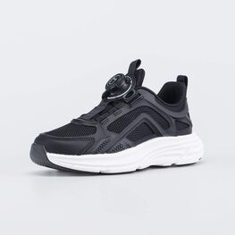 644453-12 Черные кроссовки с системой быстрой шнуровки для девочки черный